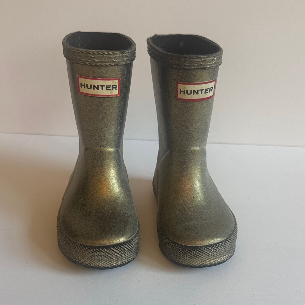 Hunter Kids Gold Rain Boots